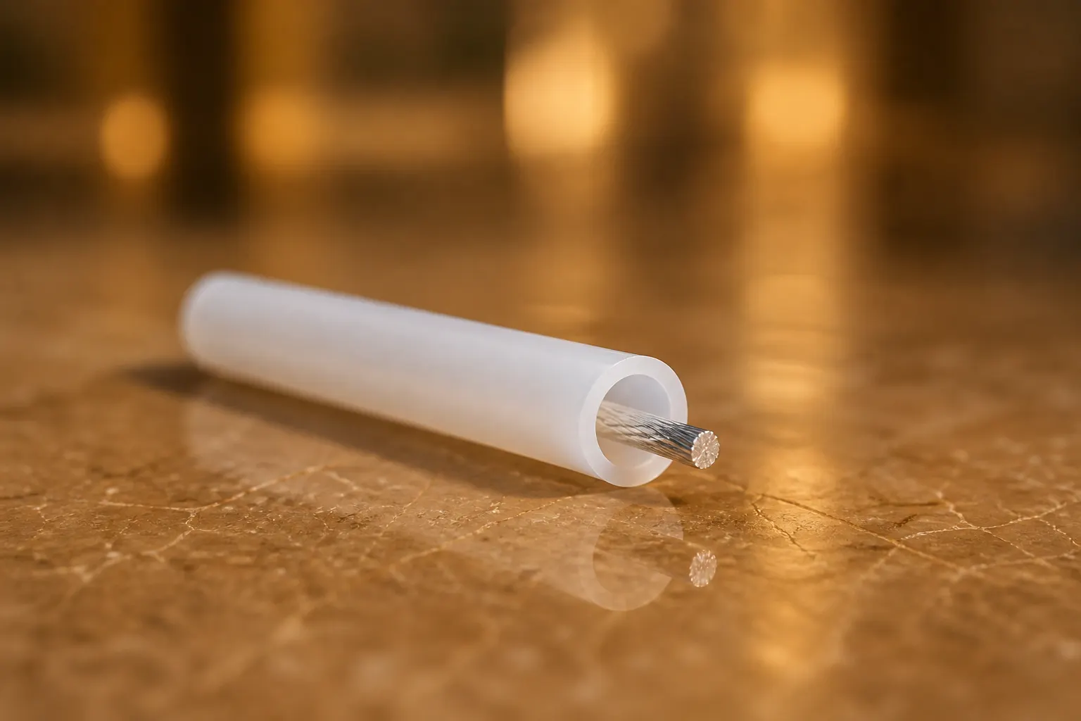 Мягкий тефлоновый диэлектрик PTFE — макро