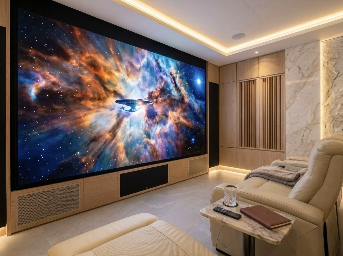 Кинозал Vision MAX с крупноформатным экраном и лаунж-посадкой